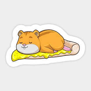 Hamster & Pizza with Cheese Sticker